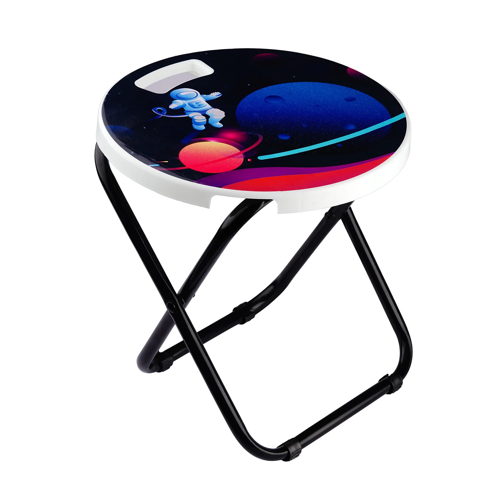 Smart Sphere Foldable Multi Use Cartoon Printed Stool Table for Kids Study & Play ( Random Design)