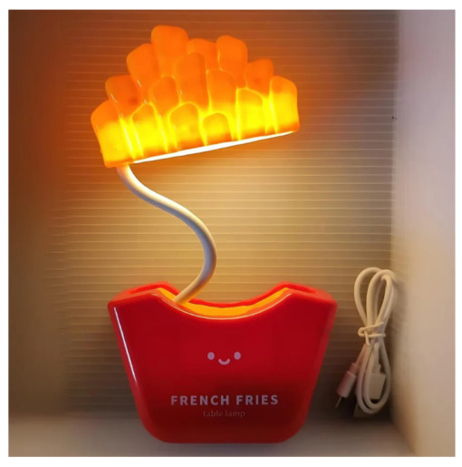 French Fries LED Night Light – Fun Novelty Table Lamp for Kids & Teens