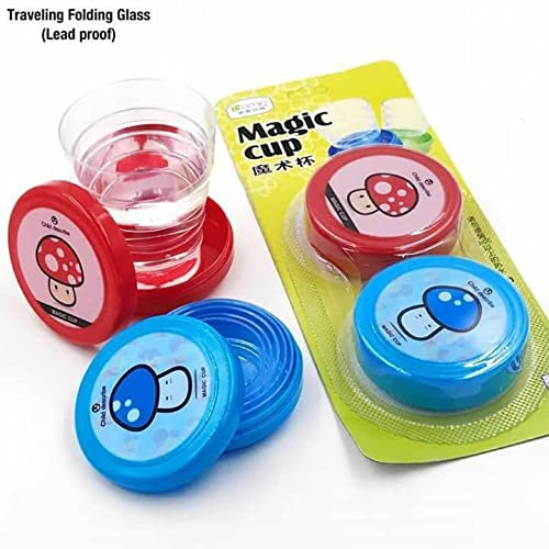 Smart Sphere Folding Magic Cup Glass Set of 2 – Collapsible Travel Cups for Kids, School & Outdoors
