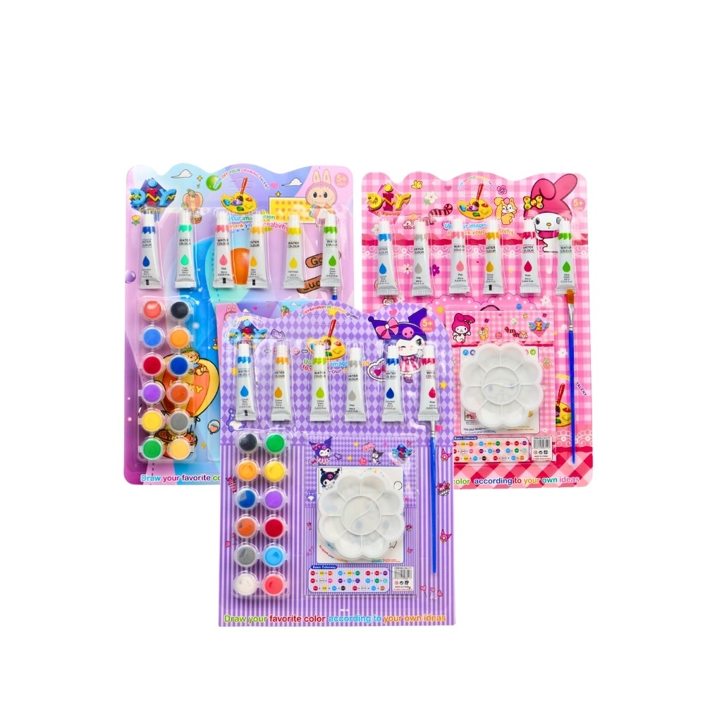 Smart Sphere Kids Painting & Coloring Set – Cartoon Theme Art Kit with Poster Colors, Palettes & Brushes