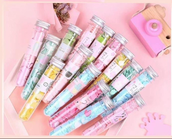 Smart Sphere Tube Paper Soap (Random Design) – Travel Friendly Disposable Soap Flakes for Hand Wash & Scented Bath, Moisturizing, All Skin Types, Assorted Colors