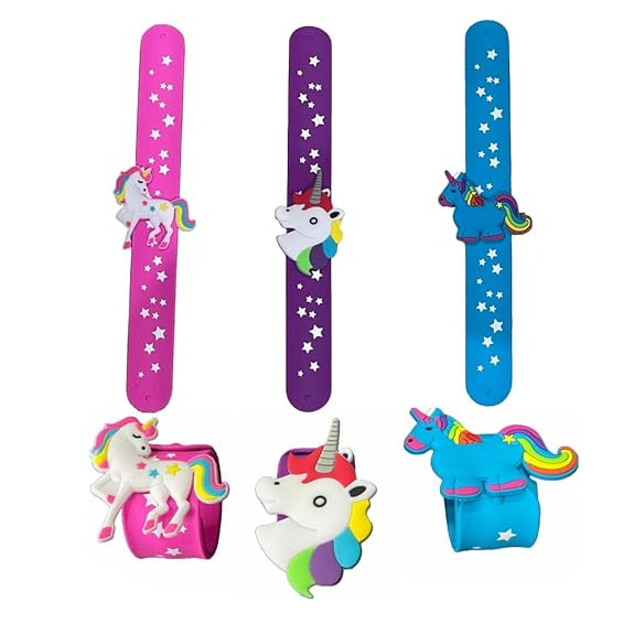 Smart Sphere Unicorn Slap Bracelet for Kids – Fun Wrist Band for Boys & Girls, Party Return Gift, Unisex Hand Band Toy – Pack of 1 (Random Design)
